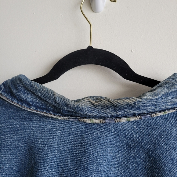 LEVIS Vintage Denim Jacket with Plaid Lining - Picture 7 of 12